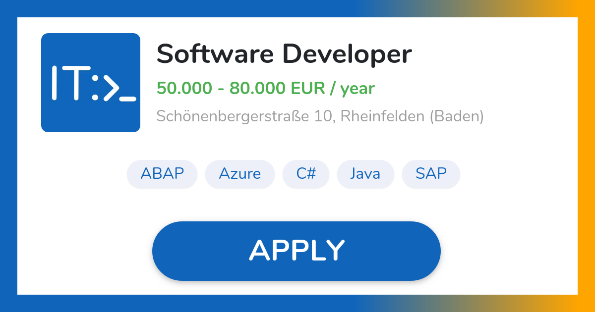 Software Developer Job in Rheinfelden (Baden) naturenergie hochrhein AG