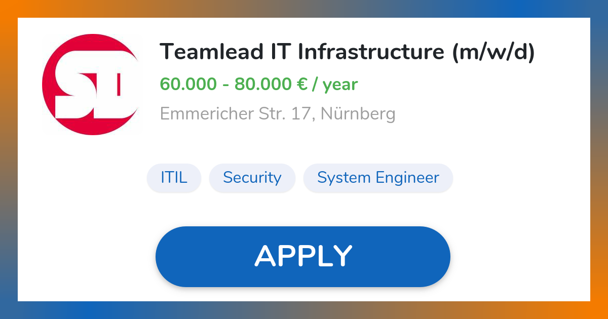 Teamlead Professional Services (m/w/d) Job in Nürnberg | SanData IT Gruppe